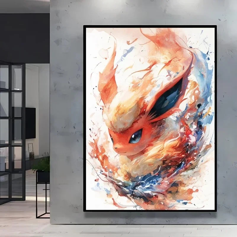 Eevee Ink Style Canvas Art