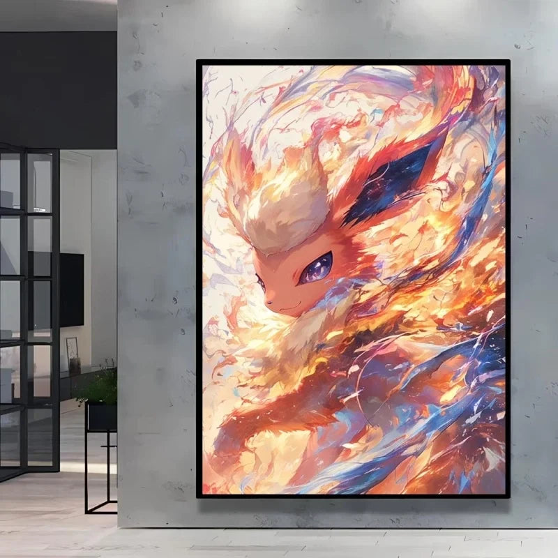 Eevee Ink Style Canvas Art